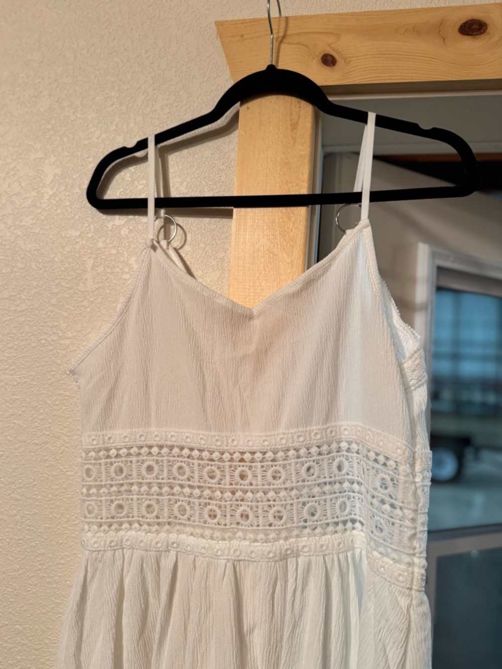 White Crochet-Detail Sundress - Picture 5 of 9